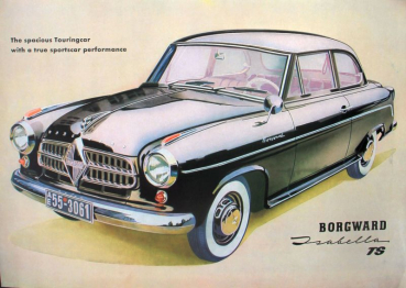 Borgward Isabella TS Modelprogram 1955 Carbrochure  (10043)